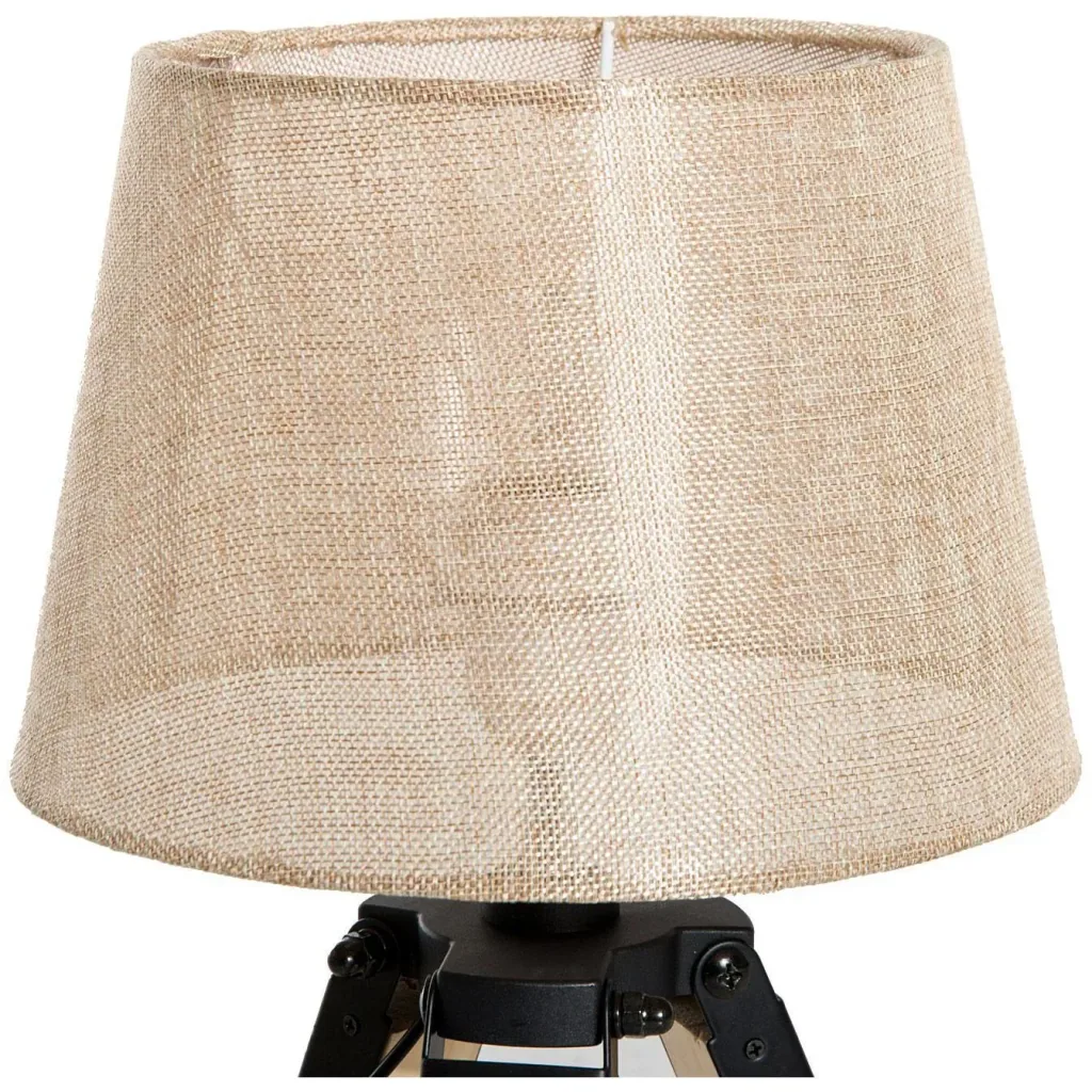Table lamp tripod table lamp E27 linen look pine beige