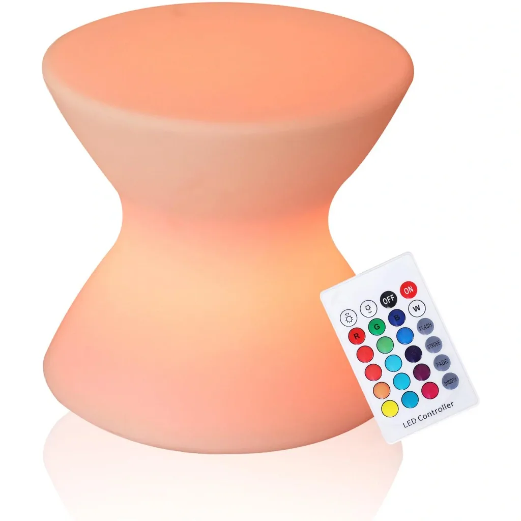 LED stool LED side table garden light 16 colors color change remote control PE 40 x 40 x 36 cm