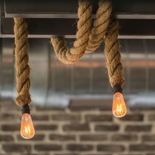 VT-7118 rope lamp - hanging lamp - 1.5 meters - knottable - E27