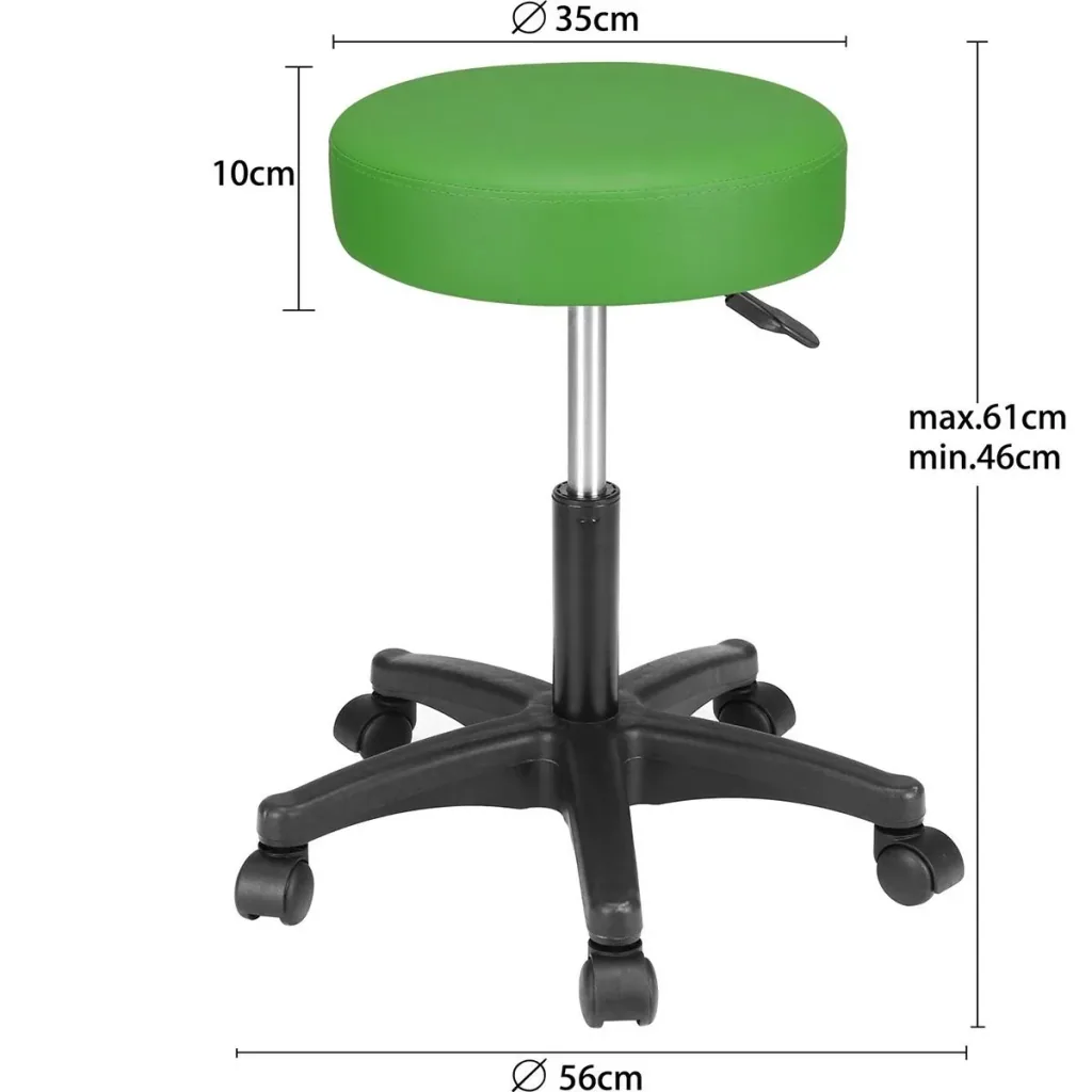 Crutch work stool - rotatable and adjustable