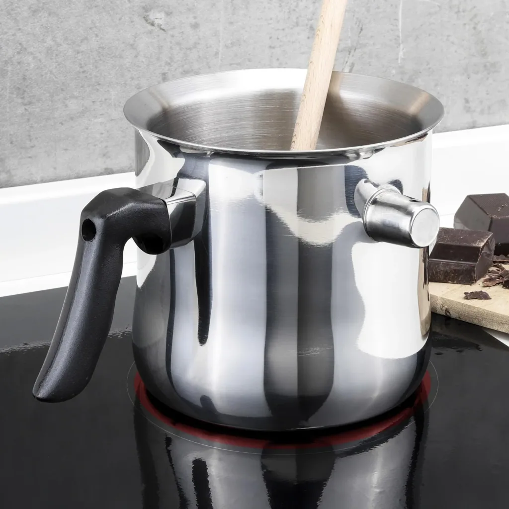 Milk and simmer pot 1.2 liters, stainless steel
