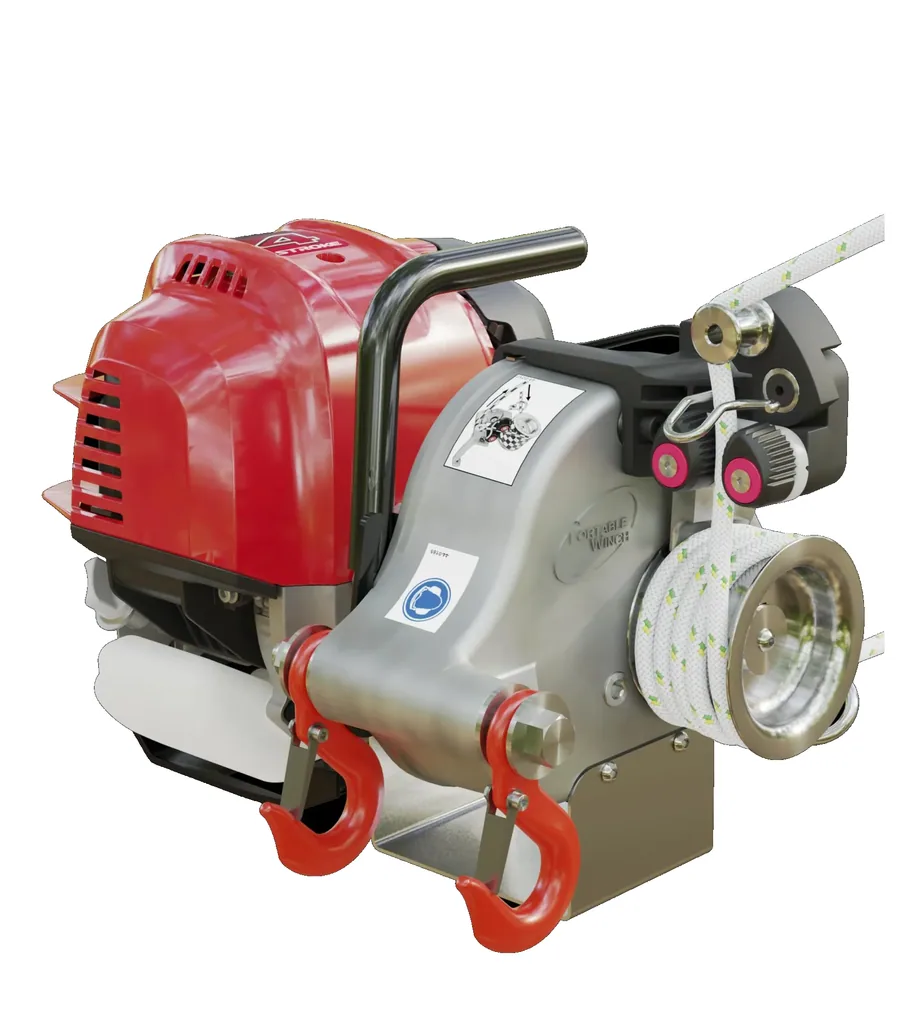 Capstan winch with automatic retention mechanism