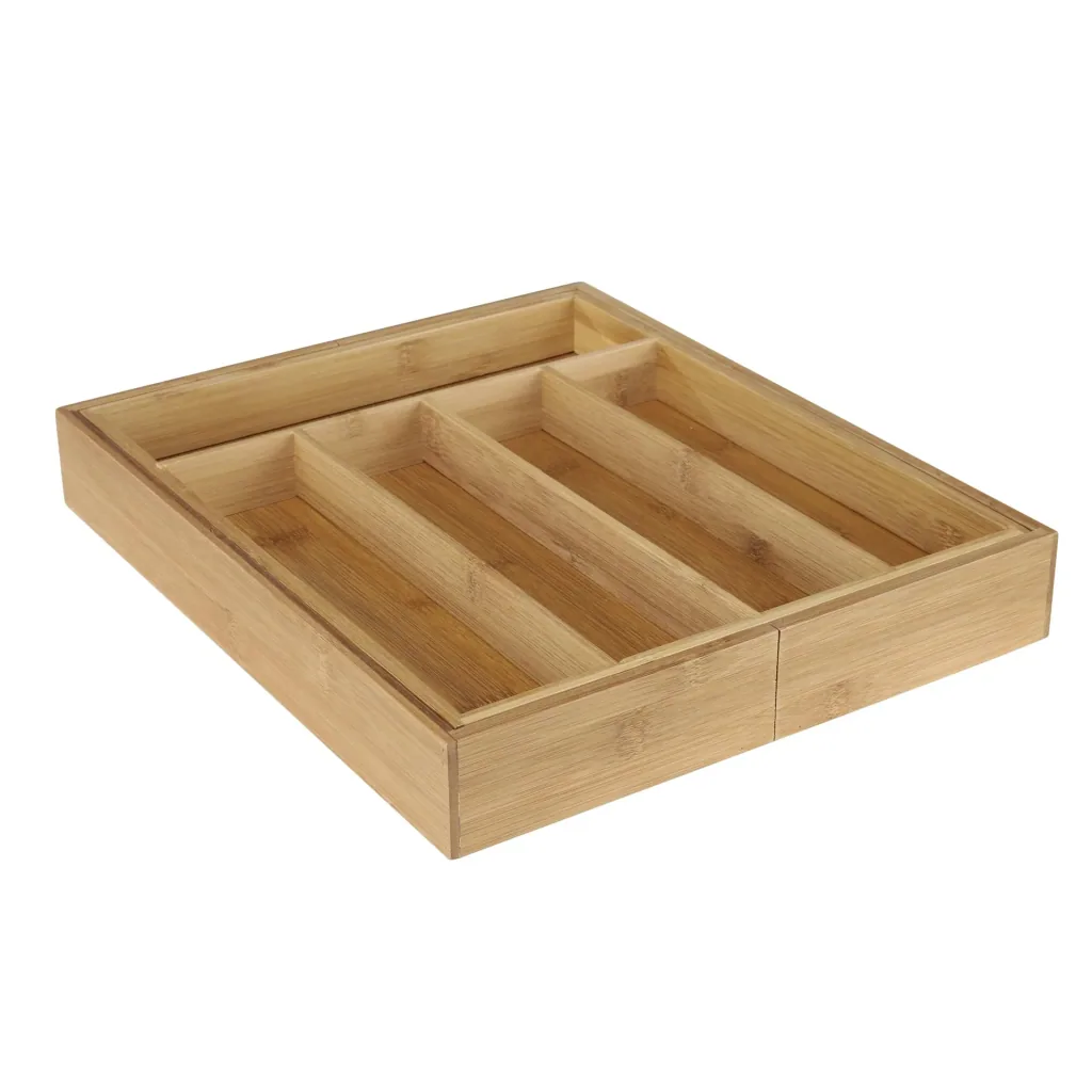 Cutlery tray, bamboo, extendable