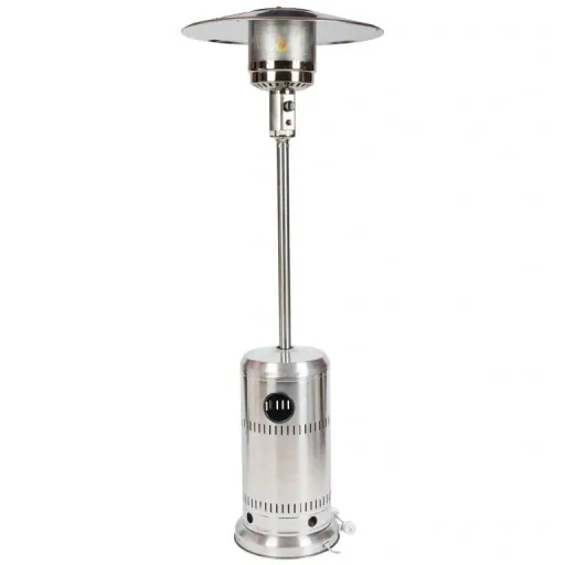 Patio heater - Heater - Adjustable power - 12kW - 46x46x220cm - Silver