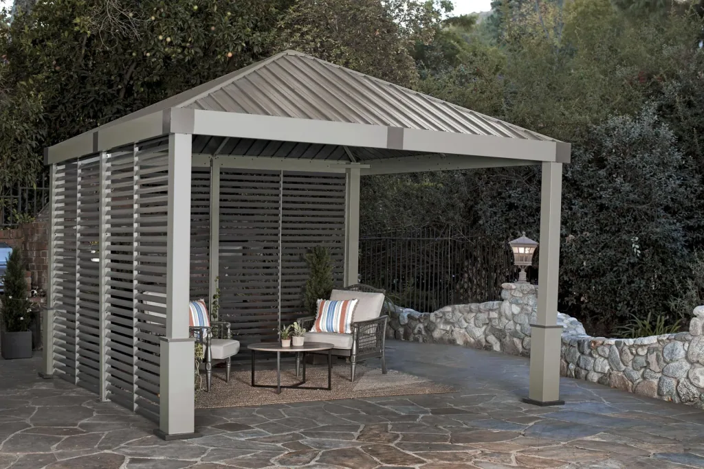 Paviljoen Sojag Nanda 12 x 12, kleur champagne taupe