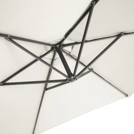 Parasol Foldable aluminum umbrella beige with pendulum Ø 330 cm