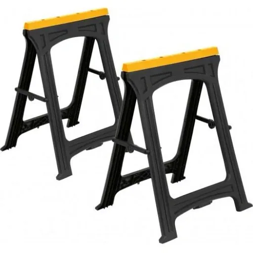 Folding trestles set of 2 - 75kg max per trestle - 52x78cm