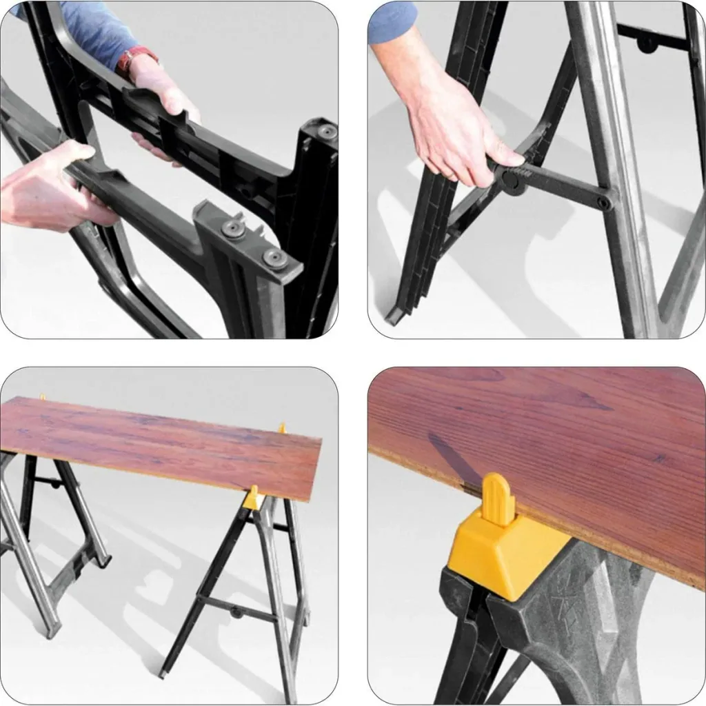 Folding trestles set of 2 - 75kg max per trestle - 52x78cm