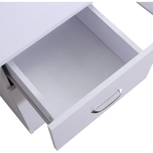 Desk computer table with drawers white
