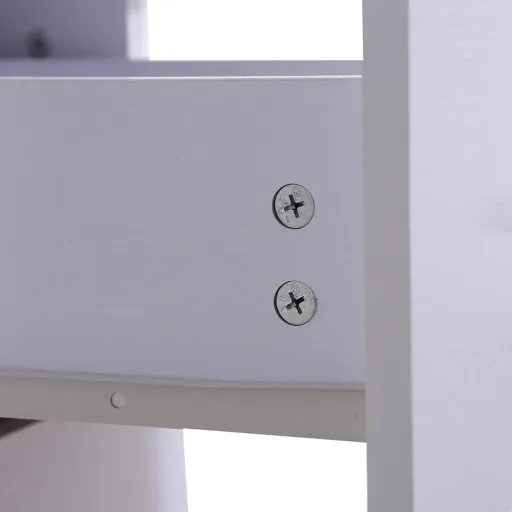 Desk computer table with drawers white