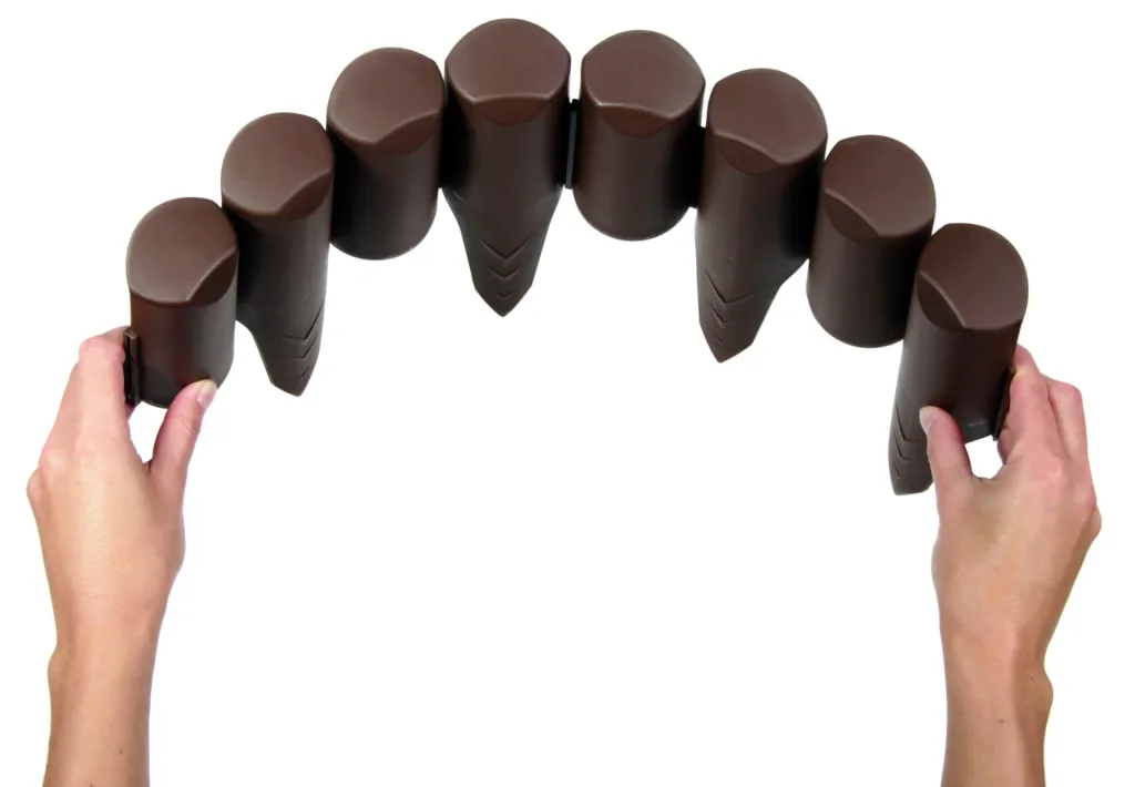 Bed edging BORDER, brown - 10 pieces, 2.5 m