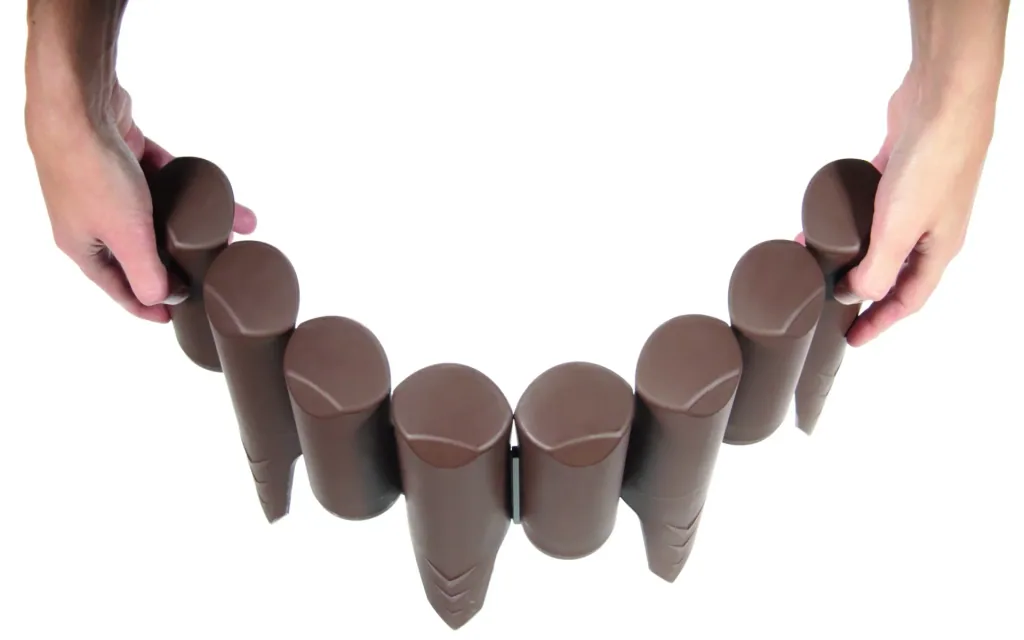 Bed edging BORDER, brown - 10 pieces, 2.5 m