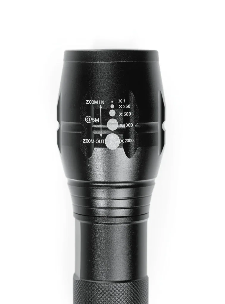 Power flashlight with shock light