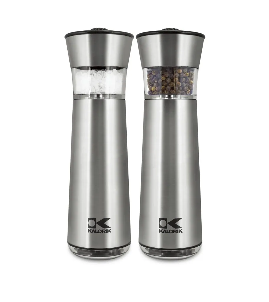 Cordless spice mill with tilt sensor, 3-piece