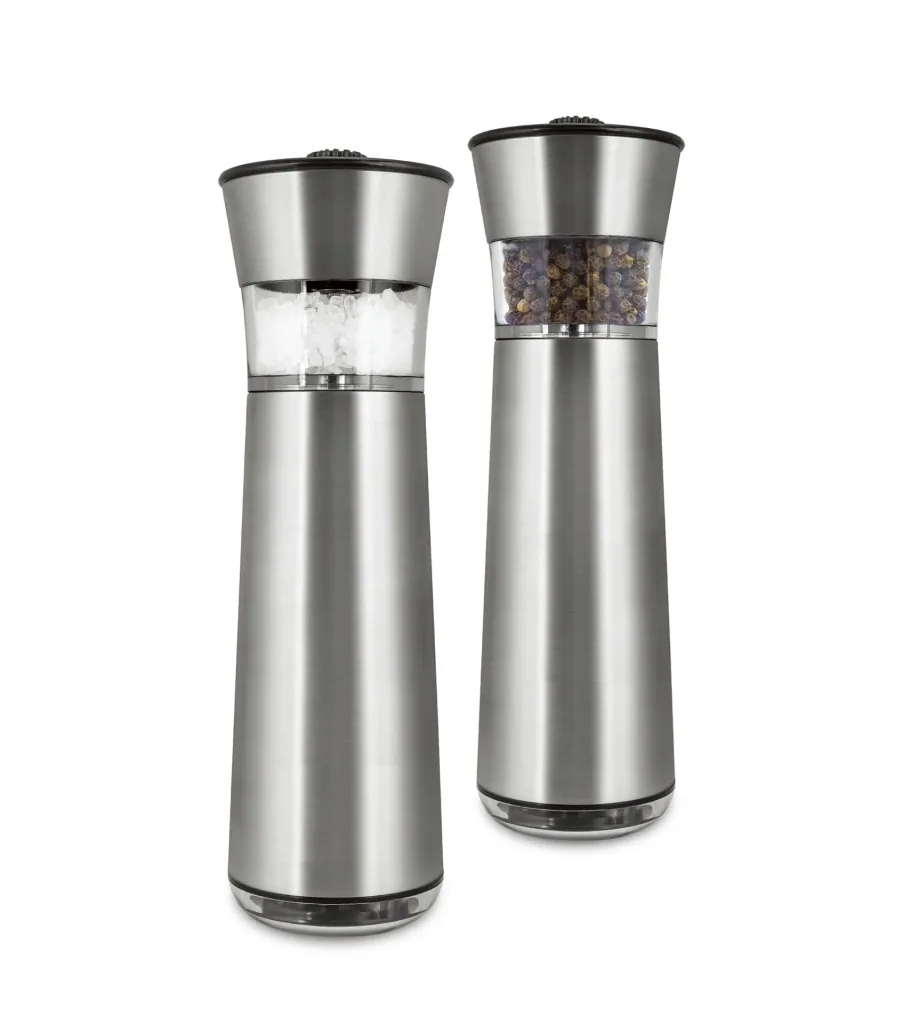 Cordless spice mill with tilt sensor, 3-piece