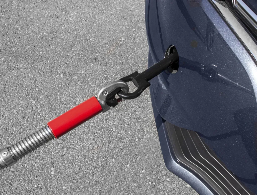 Safety tow bar "easy-clap", foldable