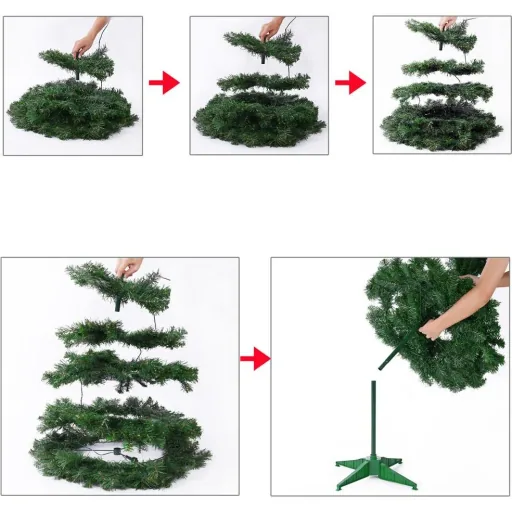 Pop-up Christmas tree 150cm INCLUDING decoration and stand