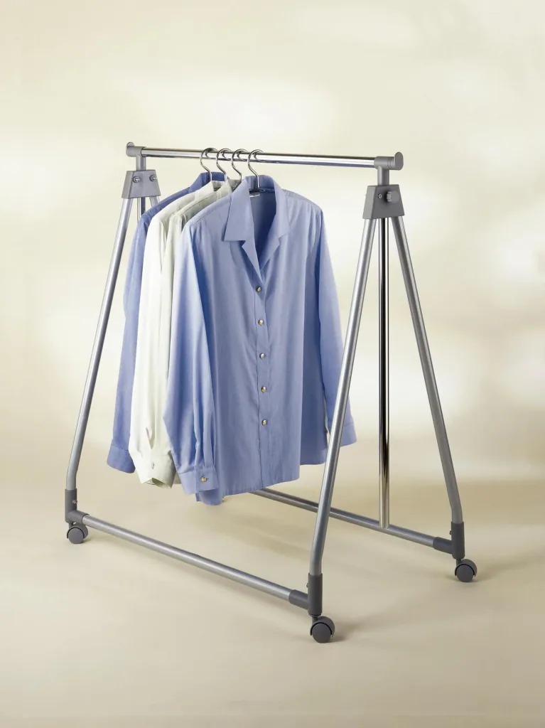 Clothes rack - foldable, height adjustable, up to 40 kg load capacity