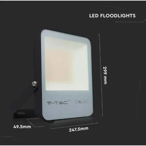 VT-100185 LED Floodlight - 100 W - 13700 Lm - 4000K - Black - Extra Efficient