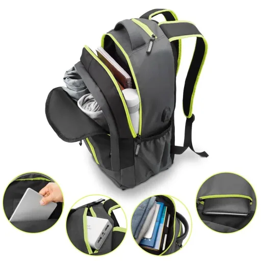 Sports and leisure backpack 35L grey/green
