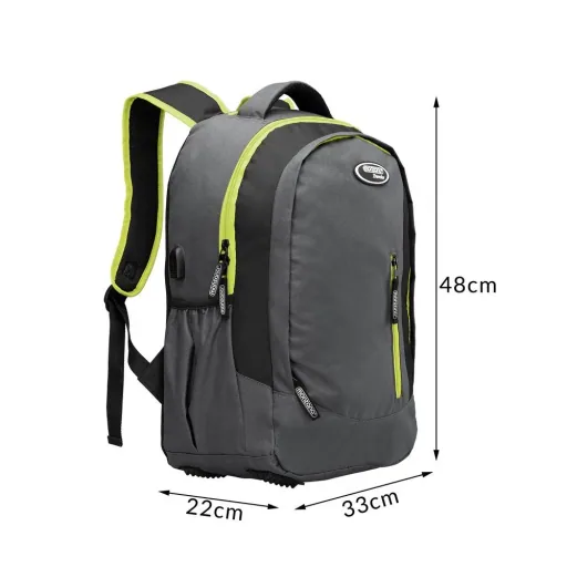 Sports and leisure backpack 35L grey/green