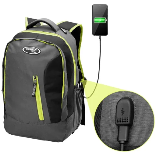 Sports and leisure backpack 35L grey/green