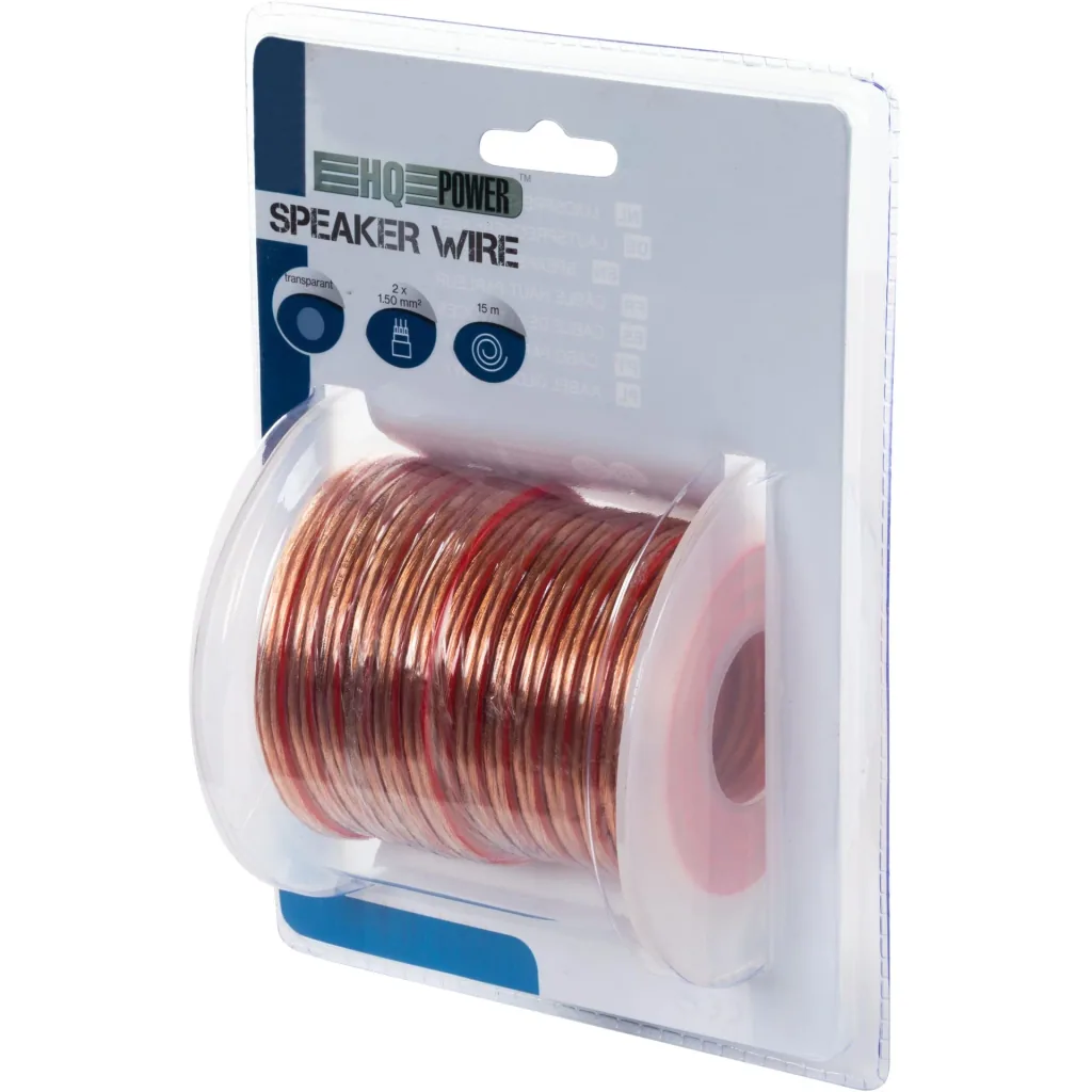 speaker cable - transparent - 2 x 1.50 mm² - 15 m