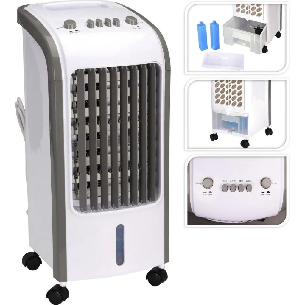 Excellent Electrics Aircooler - Air cooler - 3.5L - 80 Watt - Whistles quietly - 3 positions - With cooling elements
