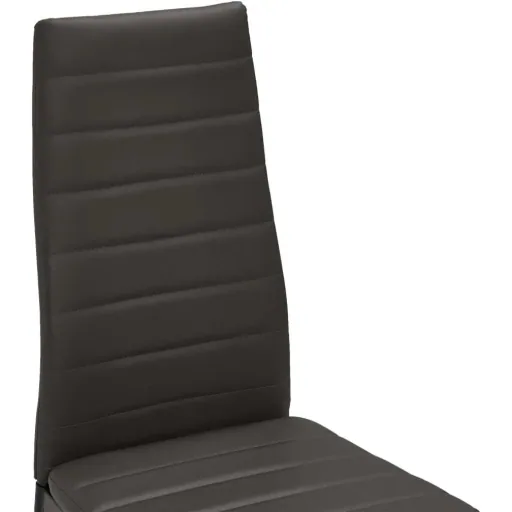 Dining room chairs 4-seater leather grey