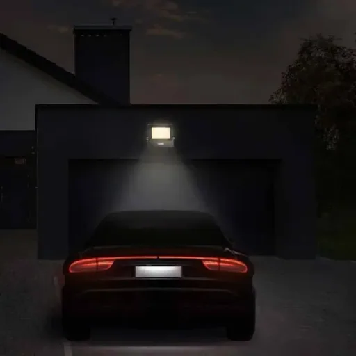 VT-158S LED Floodlight with Sensor - 50 W - 4000 Lm - 3000K - Black