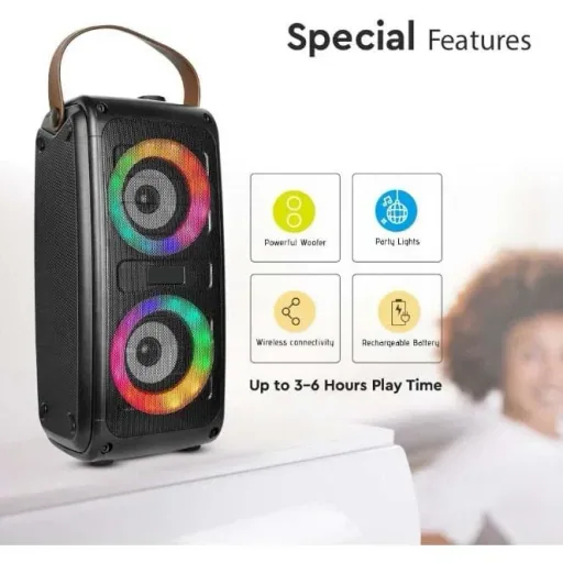 VT-6203-2 Mobile Speaker with Bluetooth and RGB - 2x 10W