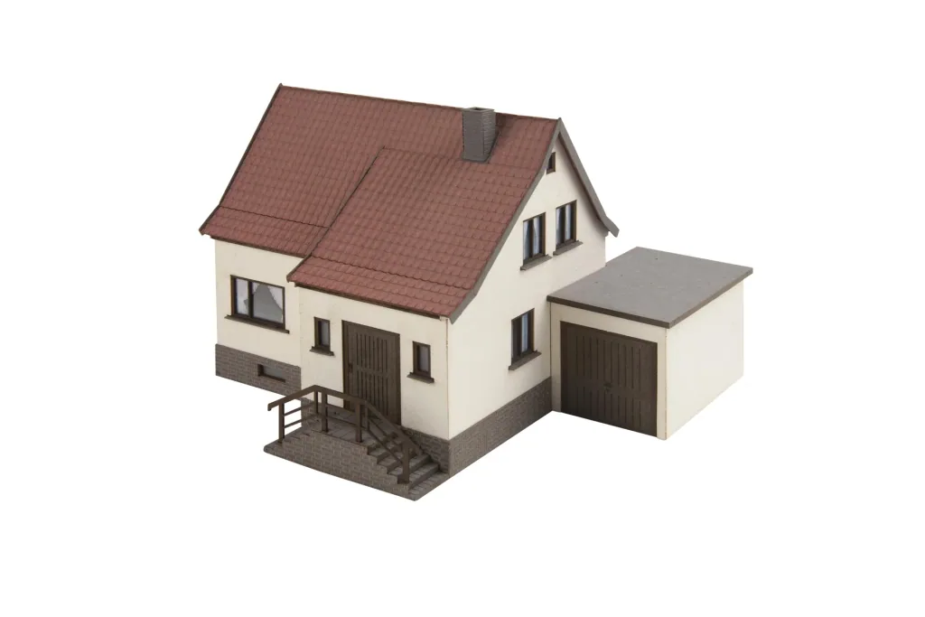 Housing estate house with garage