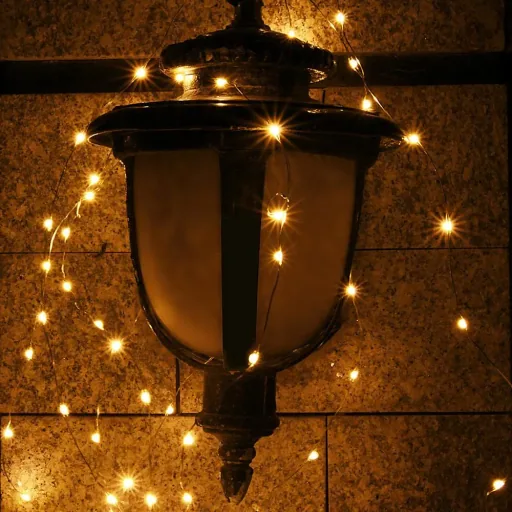 Silver wire Christmas 200 LEDs indoor/outdoor