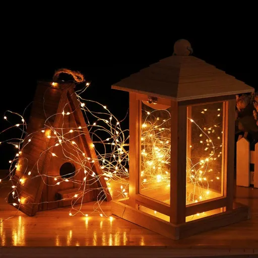 Silver wire Christmas 200 LEDs indoor/outdoor