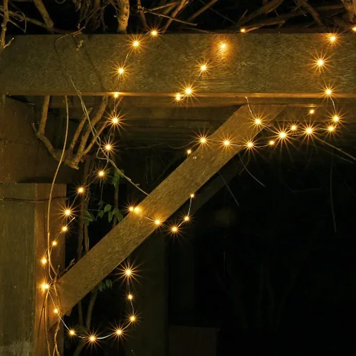 Silver wire Christmas 200 LEDs indoor/outdoor