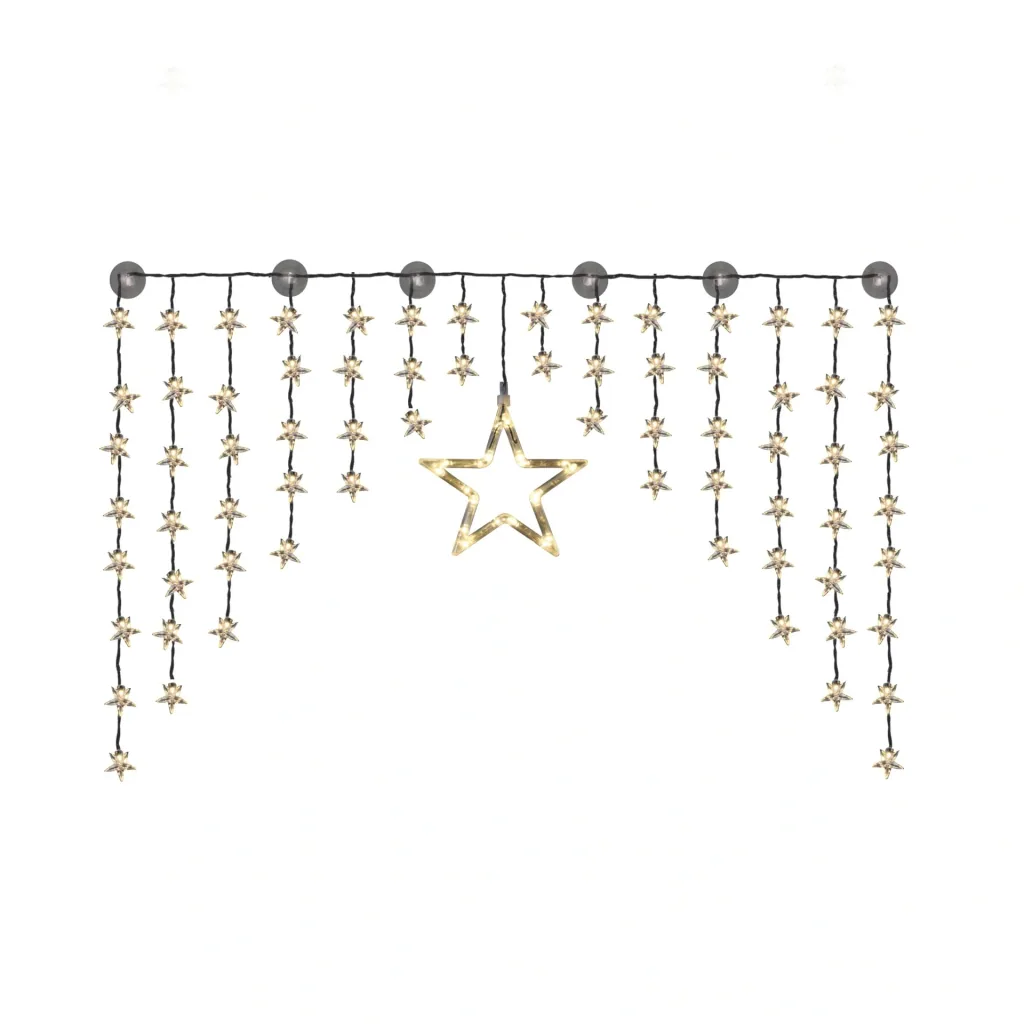 Star curtain with 90 LED lights