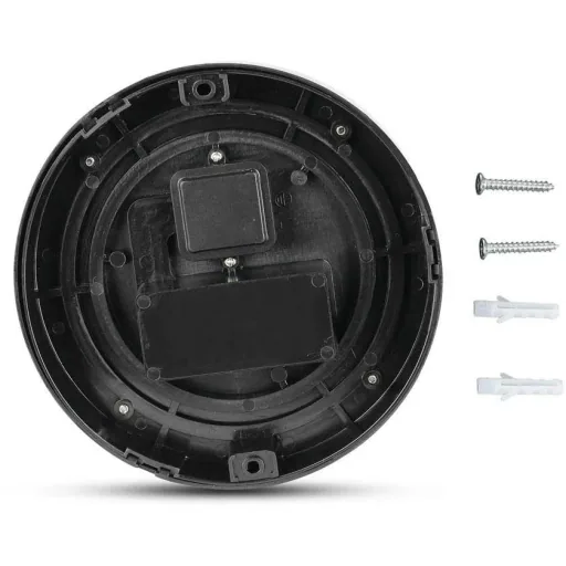 VT-831 LED wall light - 7W - 3000K - 400 lumens - Black - Round