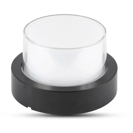 VT-831 LED wall light - 7W - 3000K - 400 lumens - Black - Round