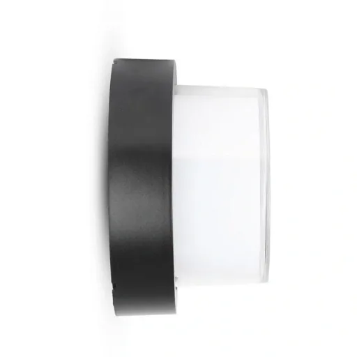 VT-831 LED wall light - 7W - 3000K - 400 lumens - Black - Round