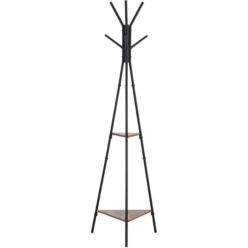 Clothes rack with 2 shelves