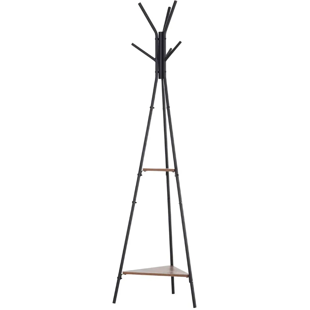 Clothes rack with 2 shelves