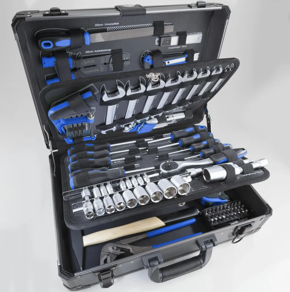 Aluminum tool case 105-piece 3/8" / 1/4"