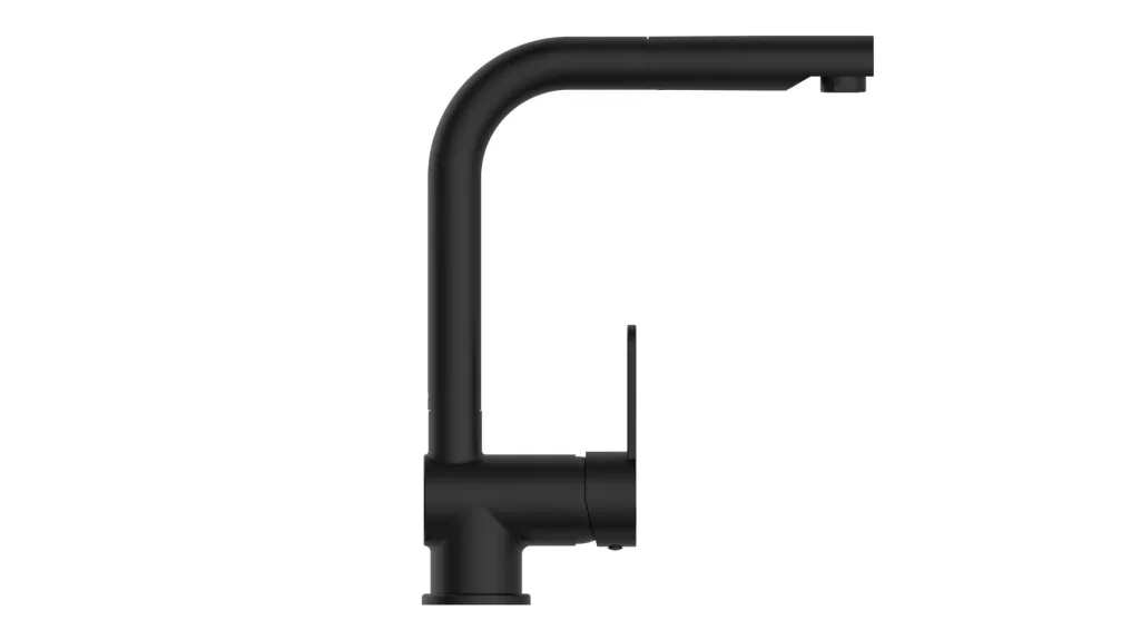 "LONDON" sink faucet with pull-out spout, matt black
