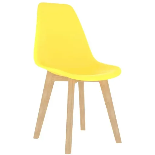 Dining room chairs 2-seater plastic yellow