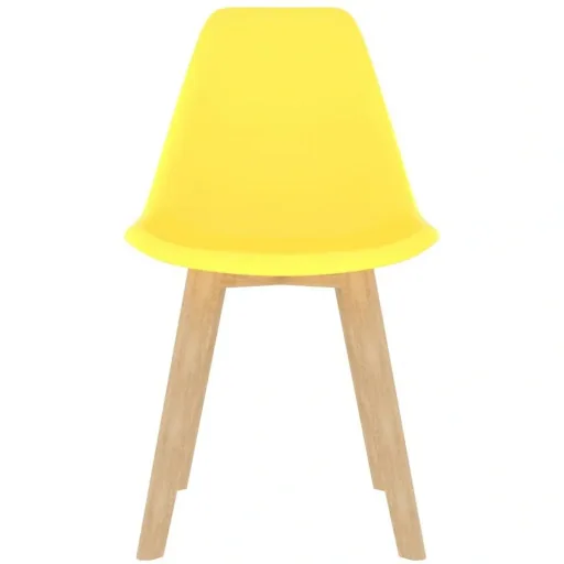 Dining room chairs 2-seater plastic yellow