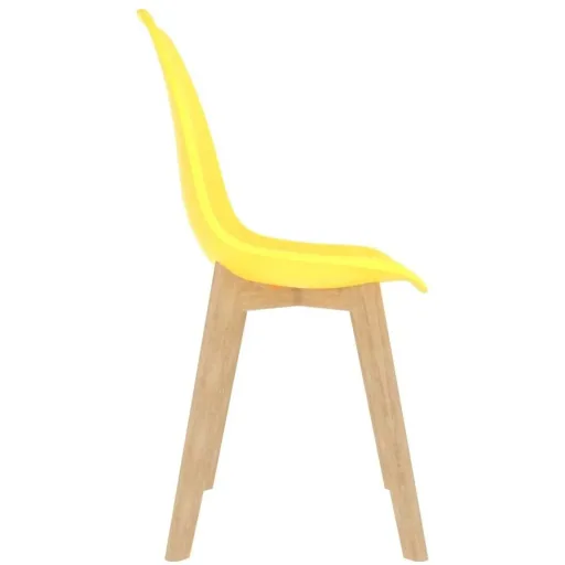 Dining room chairs 2-seater plastic yellow