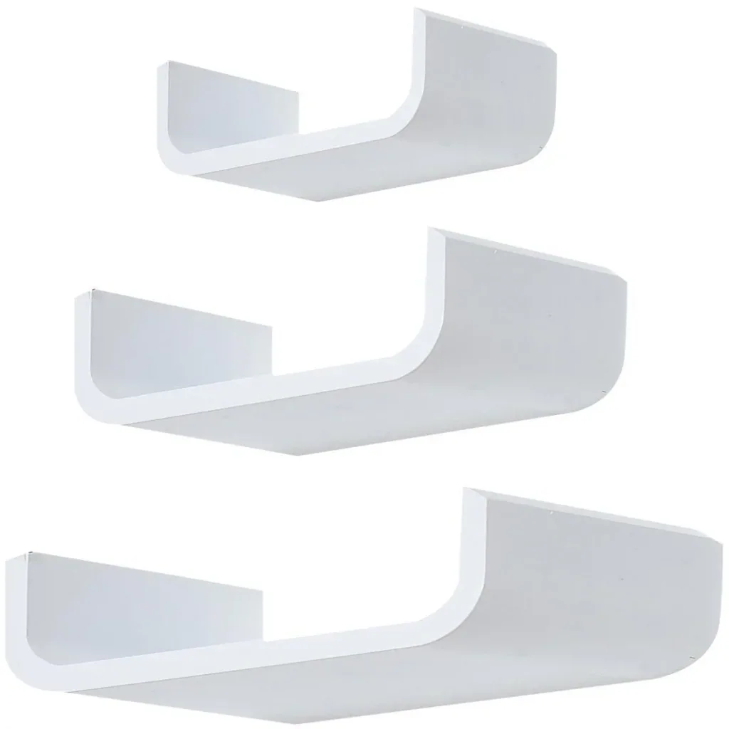 Wall shelf 3 pcs. white