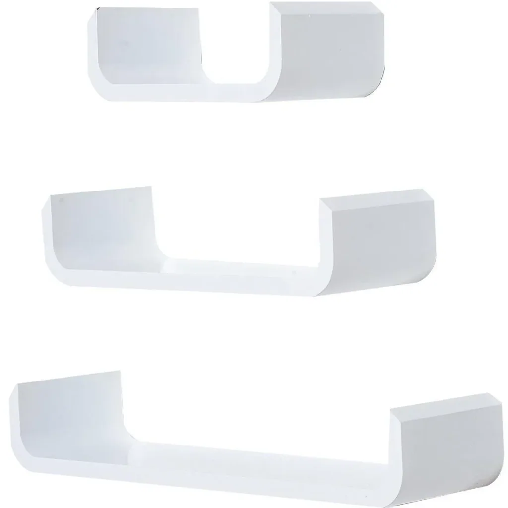 Wall shelf 3 pcs. white