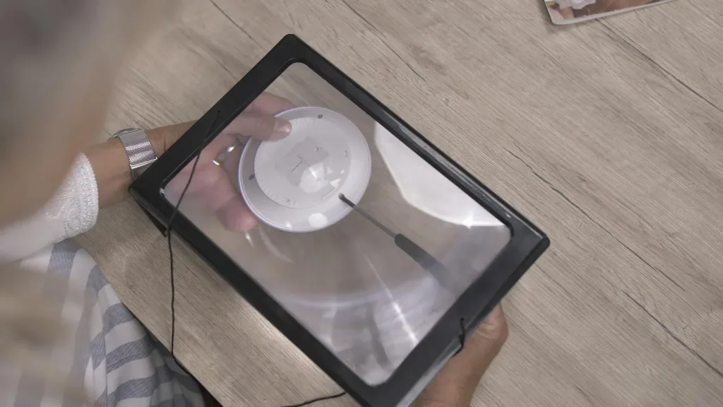 Stand magnifier with light