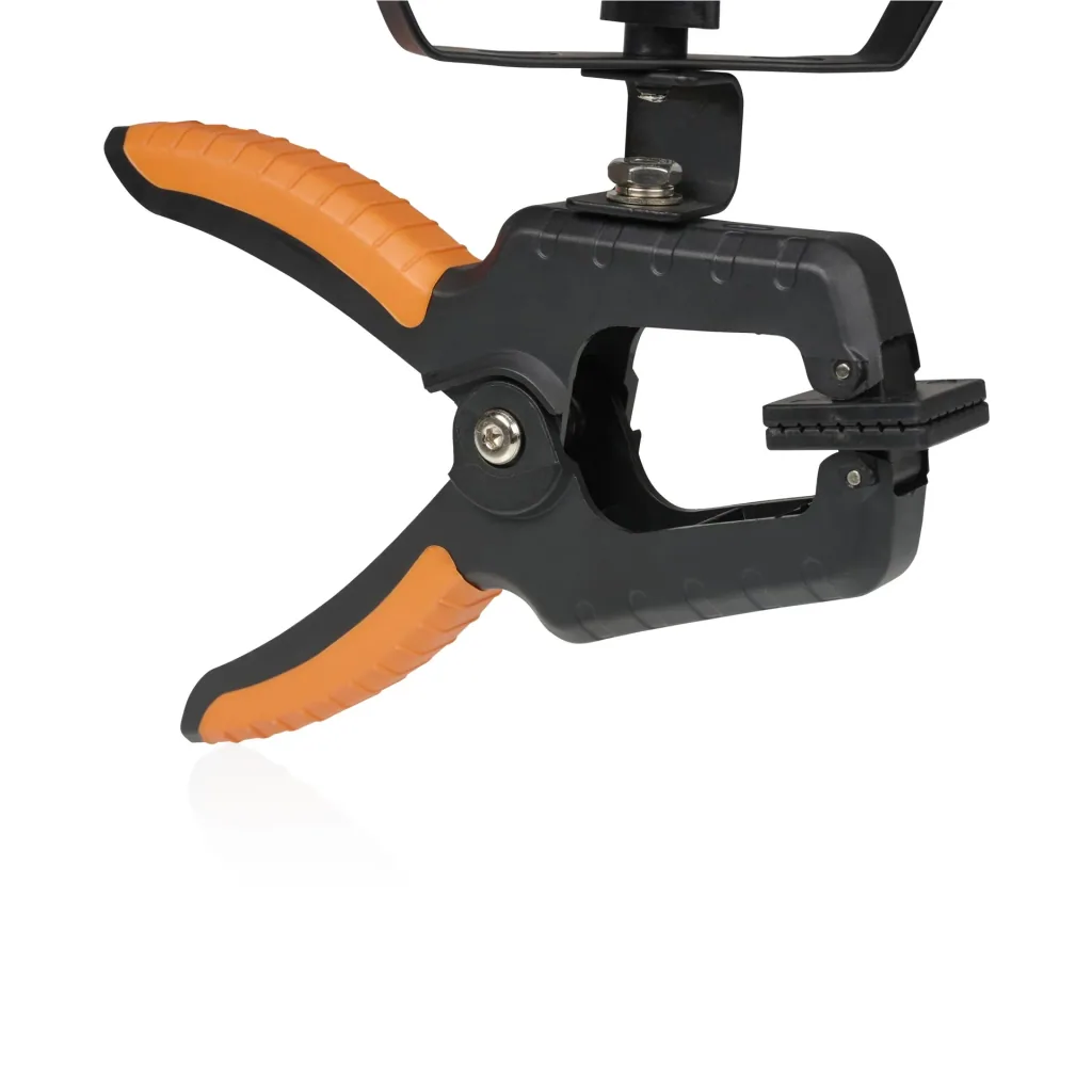 LED work light with clamp and 360 degree rotation